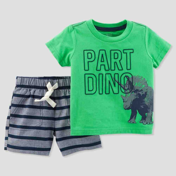 Just One You by Carter's Other - Carters Baby Boy Clothes Dinosaur Tee & Short Set Just One You by Carter's Other - Carters Baby Boy Clothes Dinosaur Tee & Short Set